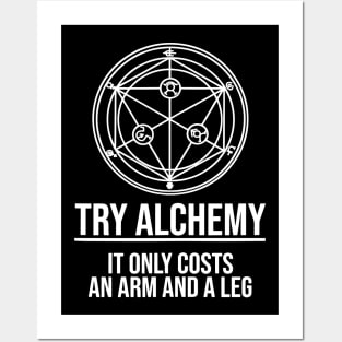 Funny Japanese Anime Gift Try Alchemy Posters and Art